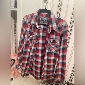 BKE mens large plaid shirt